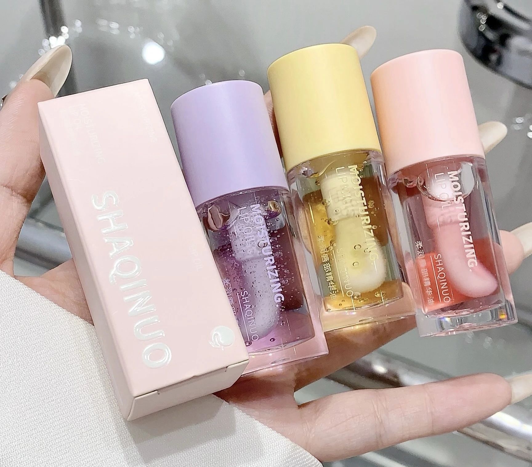 Water Light Lip Gloss Transparent Dudu Jelly Lipstick Long Lasting Nourishing Hydrating Plumping Fruit Lip Oil Korean Lip Care B2-999