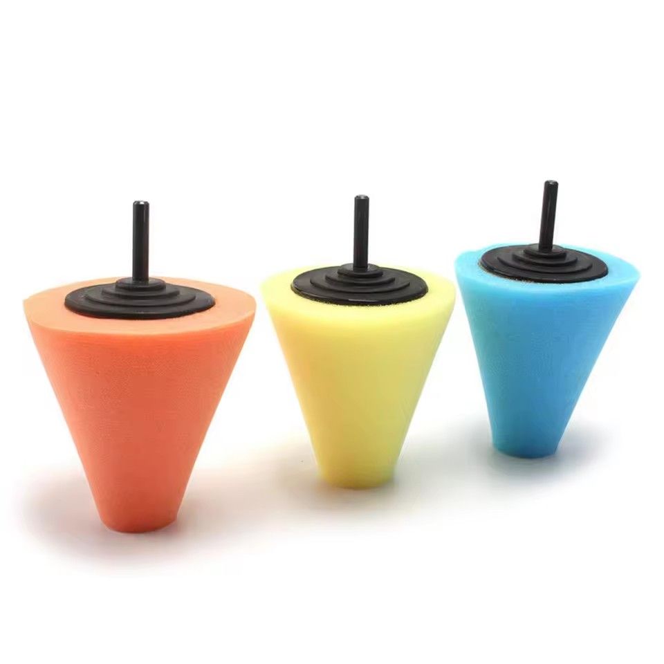 Car Tyres Foam Polishing Sponge Buffing Pad Car Polisher Tires Wheel Hub Polishing Tool Machine cone-shape Wheel