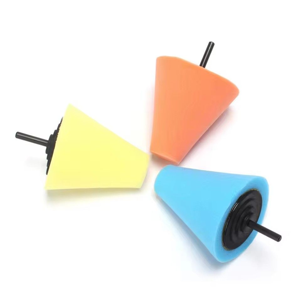 Car Tyres Foam Polishing Sponge Buffing Pad Car Polisher Tires Wheel Hub Polishing Tool Machine cone-shape Wheel