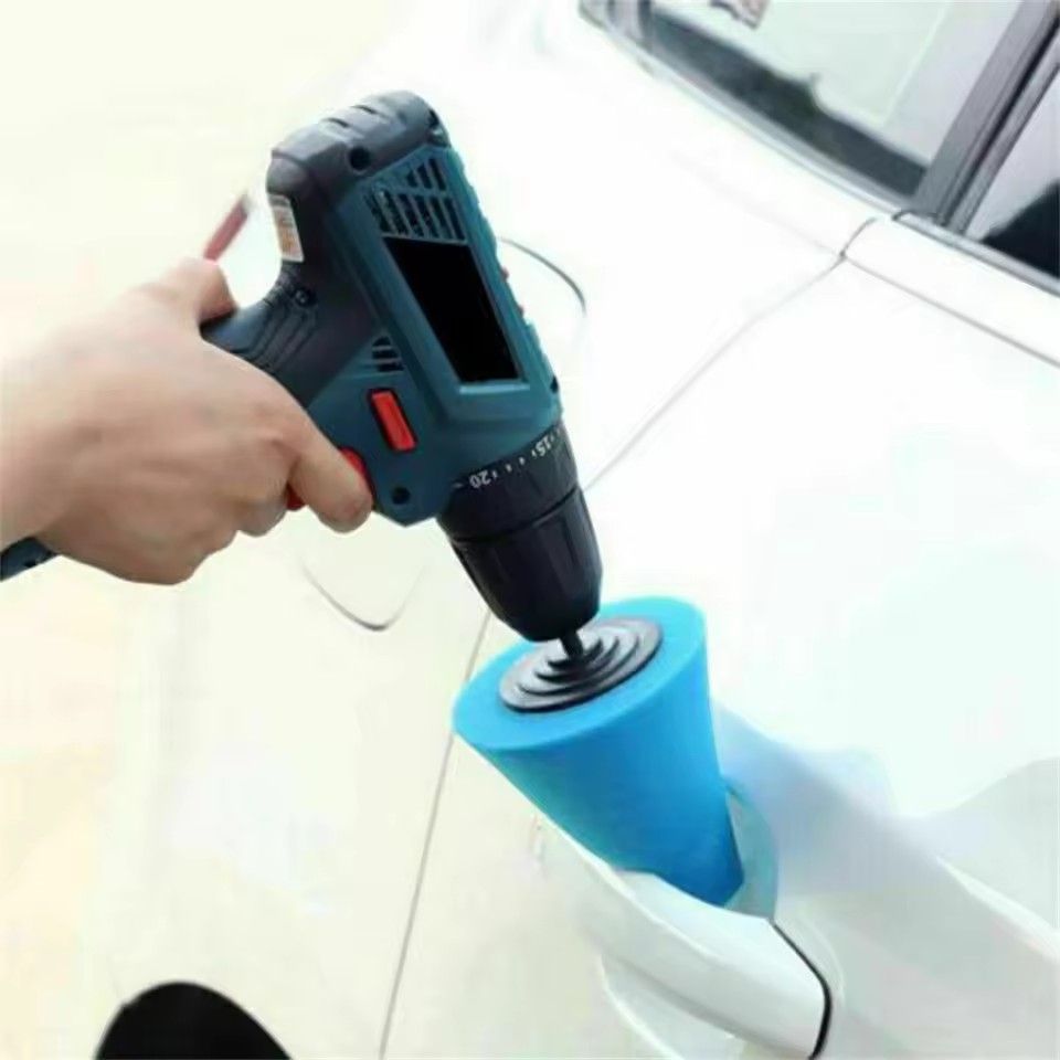 Car Tyres Foam Polishing Sponge Buffing Pad Car Polisher Tires Wheel Hub Polishing Tool Machine cone-shape Wheel