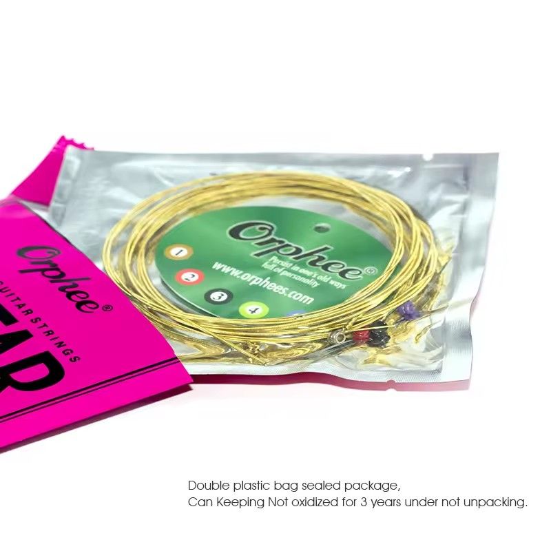 Orphee 6pcs/set TX Series Acoustic Guitar Brass Metal String Guitar Parts Accessories E-1251
