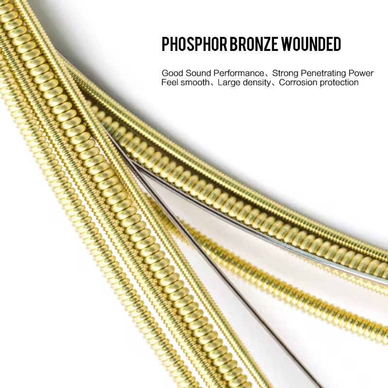 Orphee 6pcs/set TX Series Acoustic Guitar Brass Metal String Guitar Parts Accessories E-1251