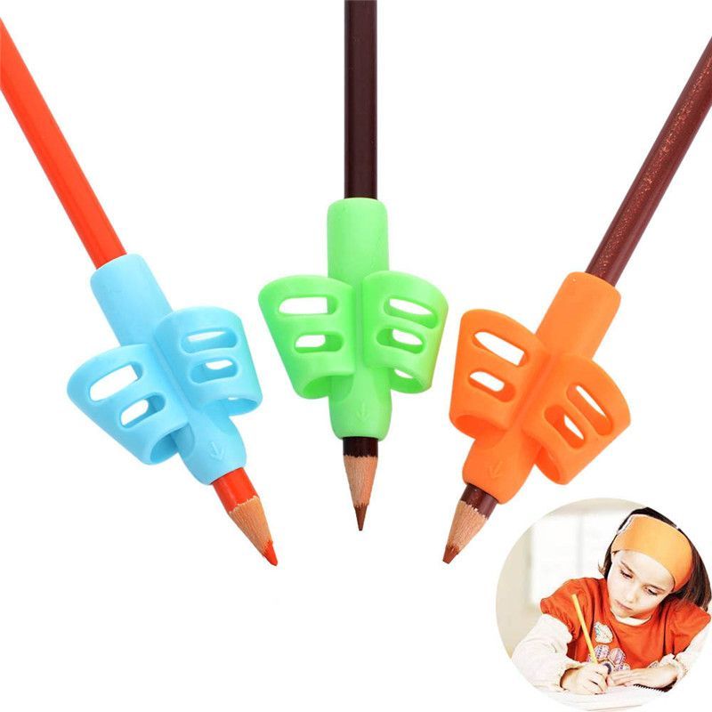 3Pcs/Set Non-toxic Children Pencil Holder Pen Writing Aid Grip Posture Correction Tools Office School