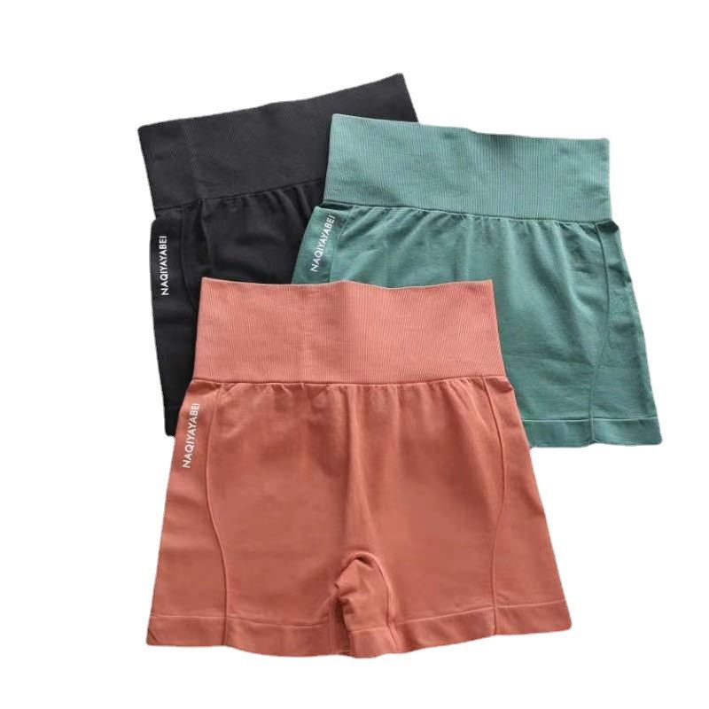 Fitness outdoor sports shorts High-waist-lifting buttock tight pants running breathable quick dry yoga pants sports hot pants & FZ-383