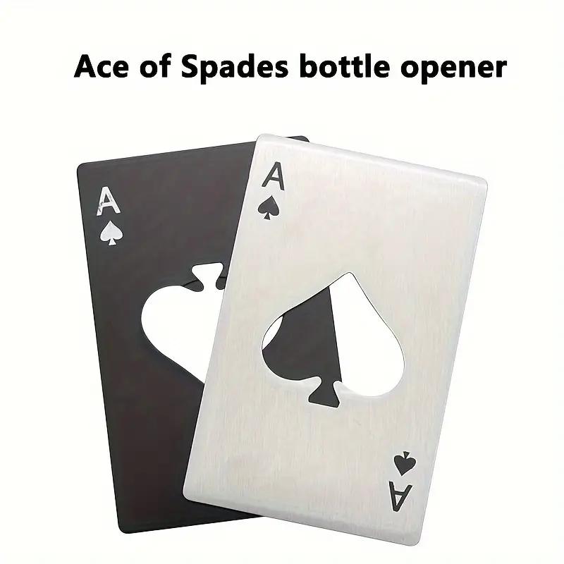 Spades A Credit Card Type Bottle Opener Creative Poker-shaped Stainless Steel Household Tool Bottle Opener Beer Opener  E-864