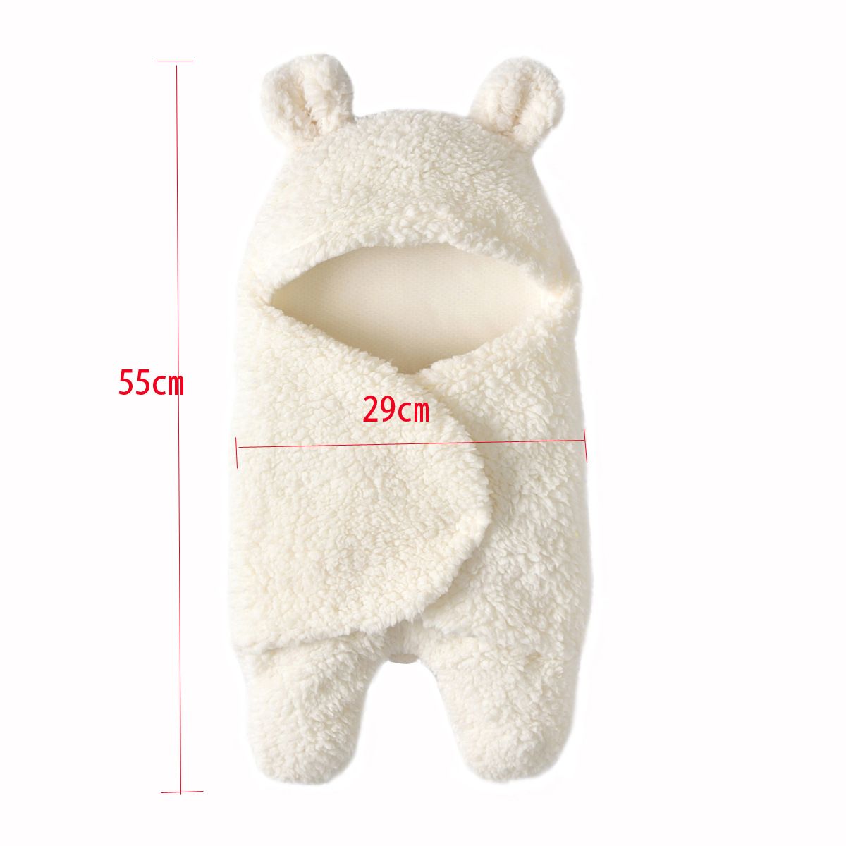 Newborn Baby Blanket Swaddle Wrap Thick Warm Winter Blanket Cute Bear Design Lamb Wool Soft Cotton Newborn Stroller Sleep Sack
