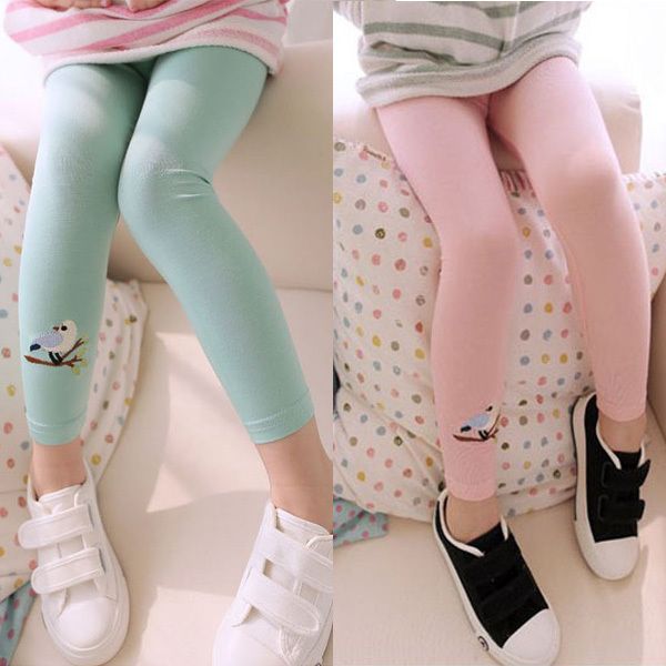 Hot Sell Baby Girl Stretch Leggings Pants Toddler Child Candy Color Trousers F3--38