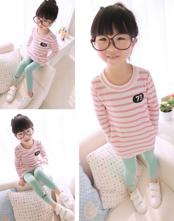 Hot Sell Baby Girl Stretch Leggings Pants Toddler Child Candy Color Trousers F3--38