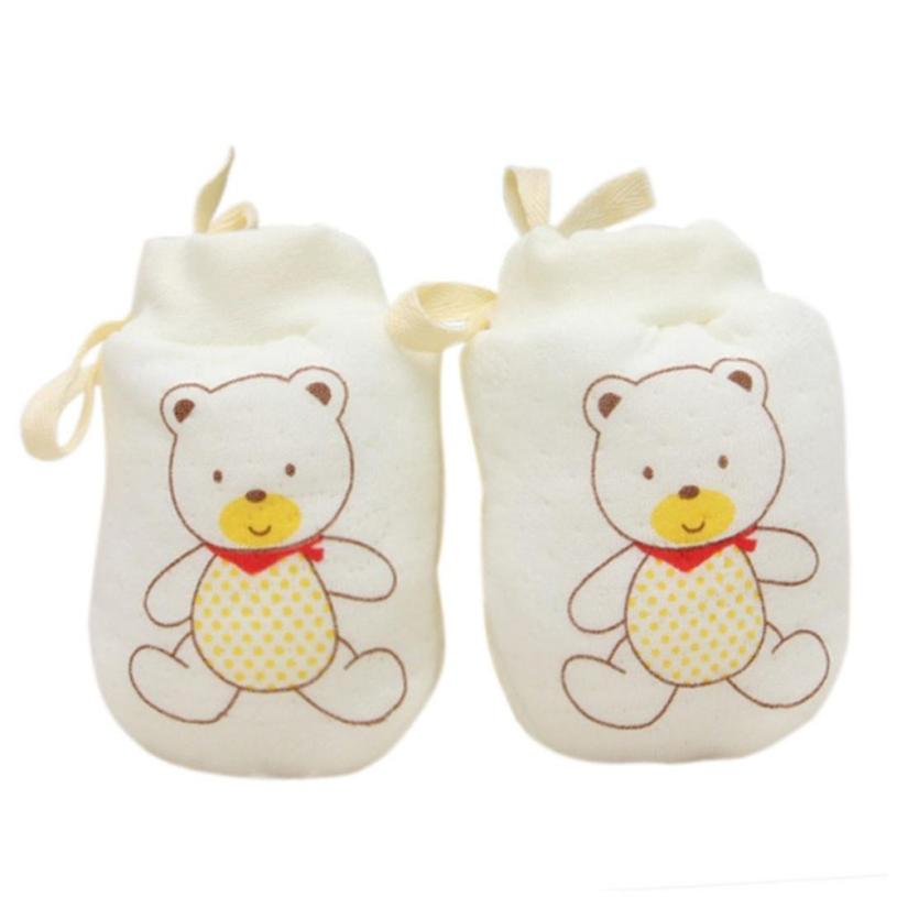 Lovely Baby Infant Boys Girls Anti Scratch Mittens Soft Lace-Up Warm Newborn Baby Gloves Gifts Good Quality Krystal M--36