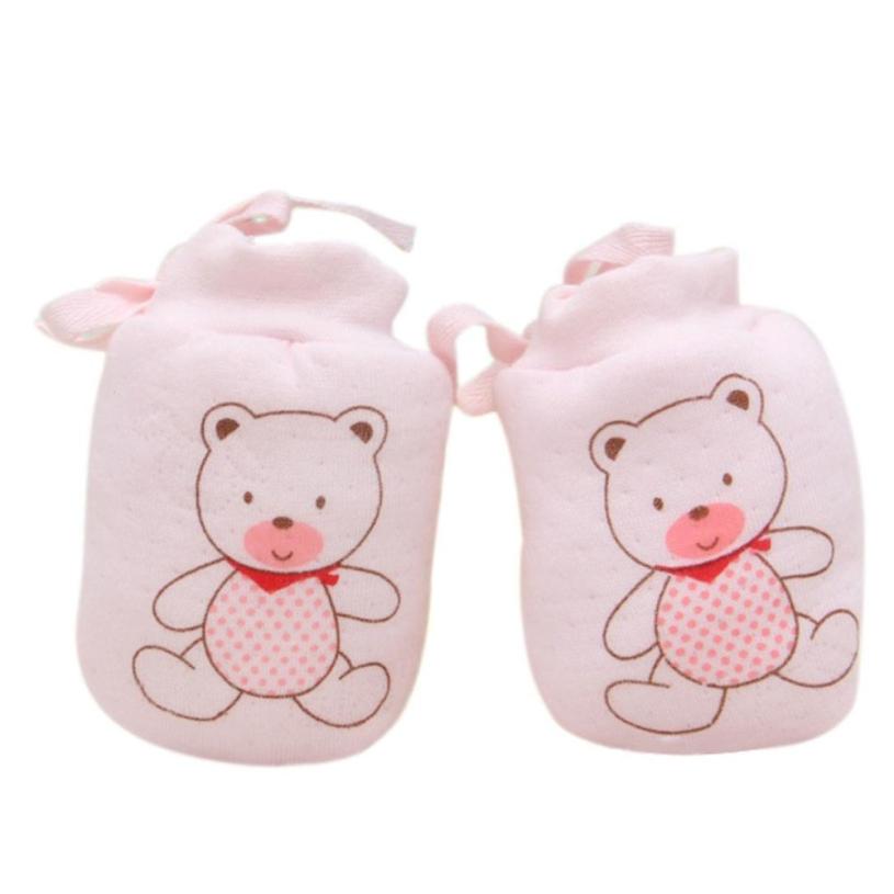 Lovely Baby Infant Boys Girls Anti Scratch Mittens Soft Lace-Up Warm Newborn Baby Gloves Gifts Good Quality Krystal M--36