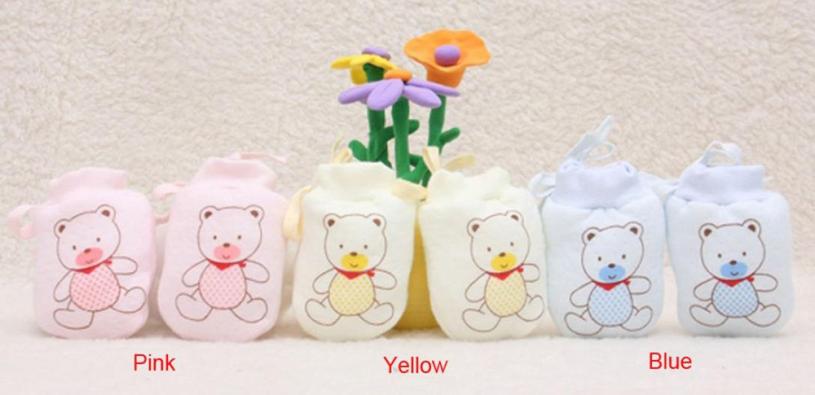 Lovely Baby Infant Boys Girls Anti Scratch Mittens Soft Lace-Up Warm Newborn Baby Gloves Gifts Good Quality Krystal M--36