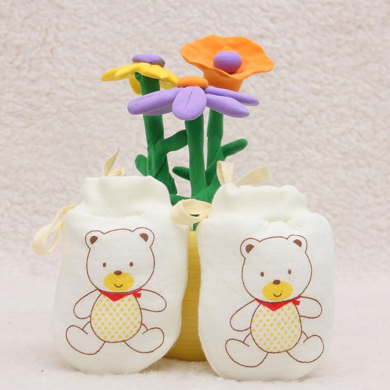 Lovely Baby Infant Boys Girls Anti Scratch Mittens Soft Lace-Up Warm Newborn Baby Gloves Gifts Good Quality Krystal M--36