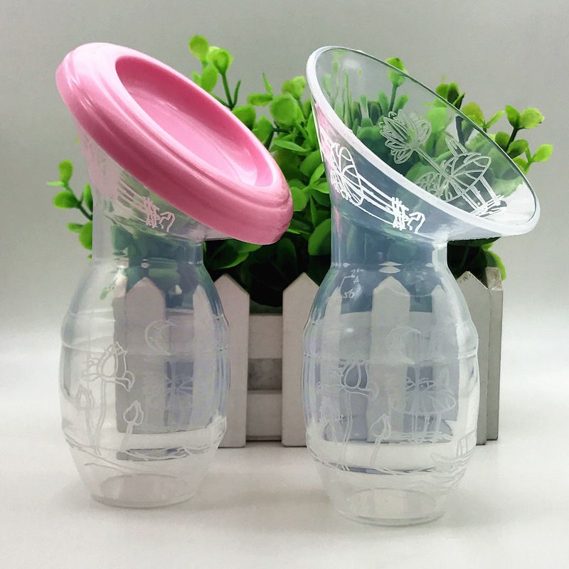 Silicone Breastfeeding Manual Nursing Strong Suction Reliever Breast Pumps Feeding Milk Bottle Sucking L---16