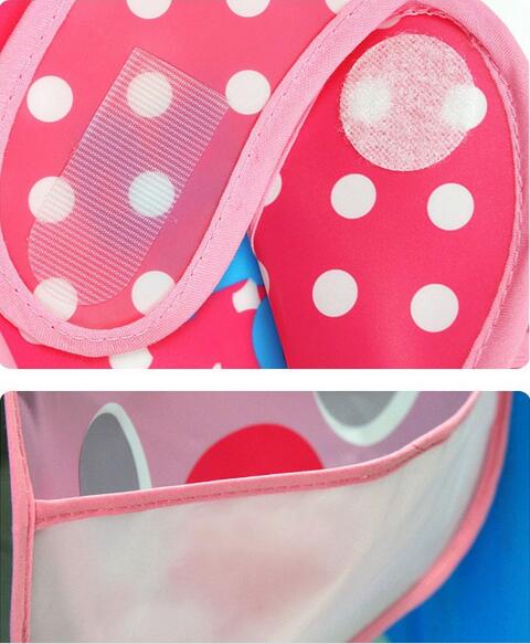 EVA Bibs/ New Child Folding Kids Feeding Bib Plastic Translucent Cloth Infants Bibs/Cute Lunch Turn Waterproof Bibs Towel Baby