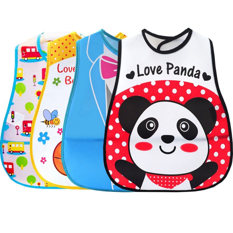 EVA Bibs/ New Child Folding Kids Feeding Bib Plastic Translucent Cloth Infants Bibs/Cute Lunch Turn Waterproof Bibs Towel Baby