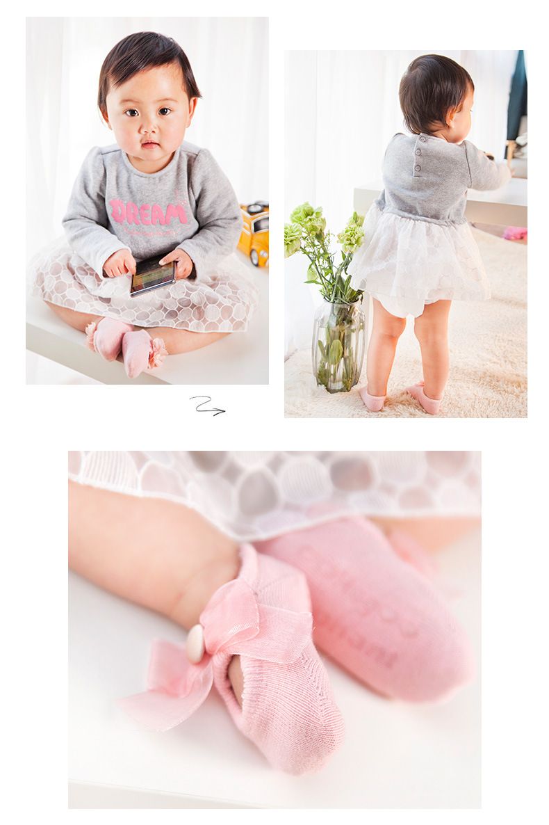 3 Pairs/lot New Baby Cotton Lace Flower Bow Tie Anti-slip Children Floor Socks Cotton Breathable Spring Summer Newborn Socks F3-50