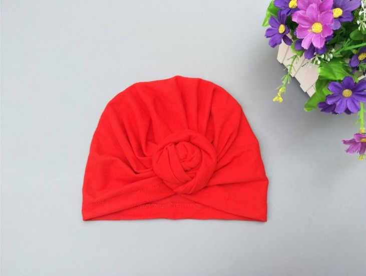 Fashion Baby Round Ball Flower Hat Elastic Caps Girls Newborn Turban Knot Kids Headwear Hair Accessories Photography Props