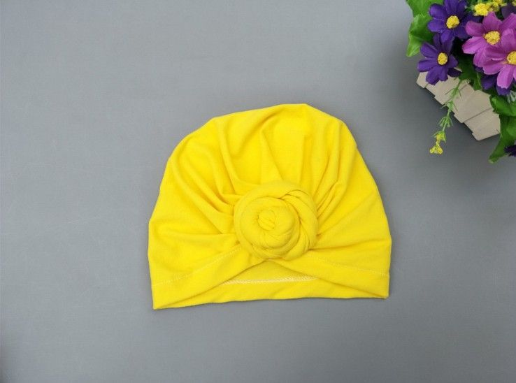 Fashion Baby Round Ball Flower Hat Elastic Caps Girls Newborn Turban Knot Kids Headwear Hair Accessories Photography Props