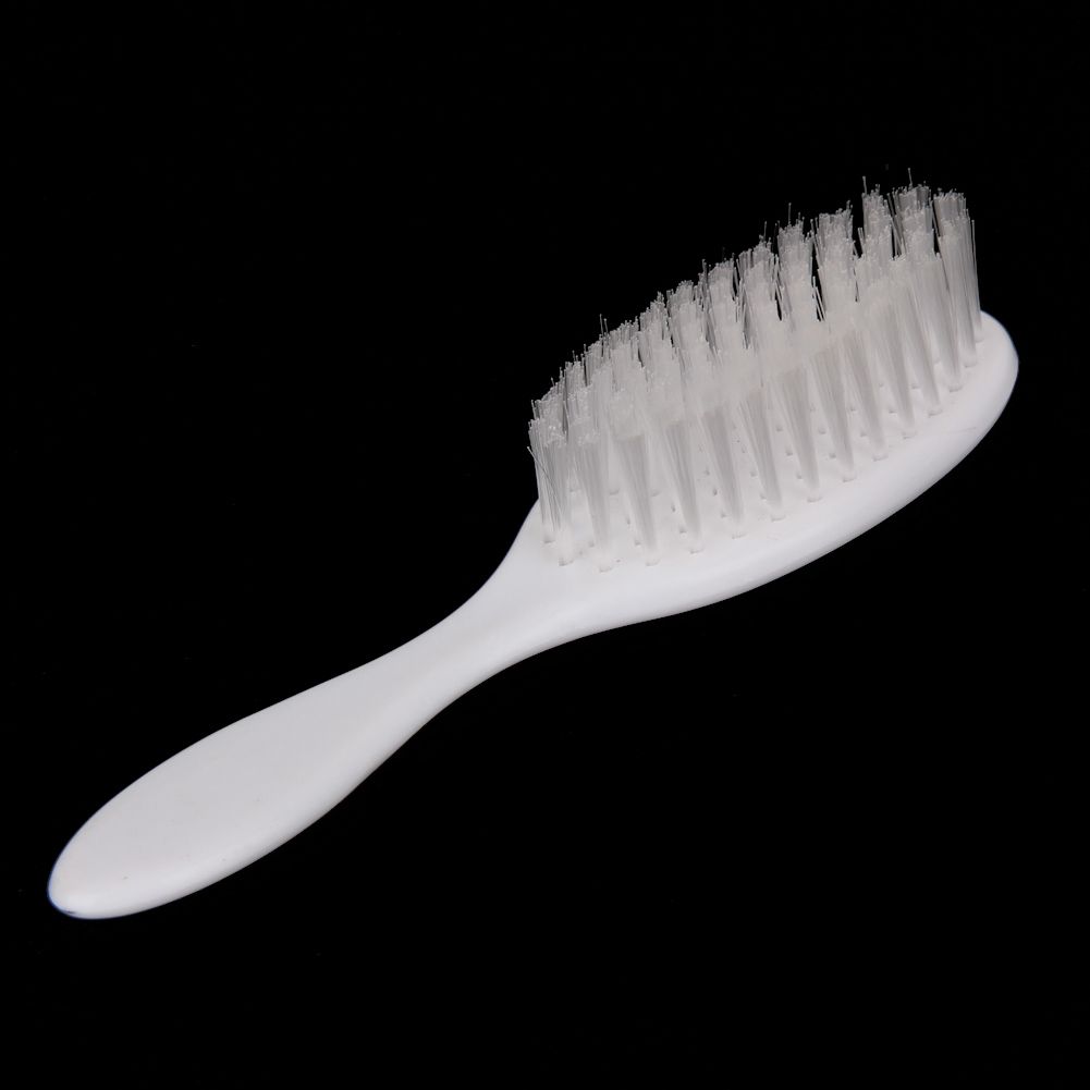 2Pcs White Safety Soft Baby Hair Brush Set Infant Comb Grooming Shower Design Pack Kit Comb + Baby Brush Set M--40