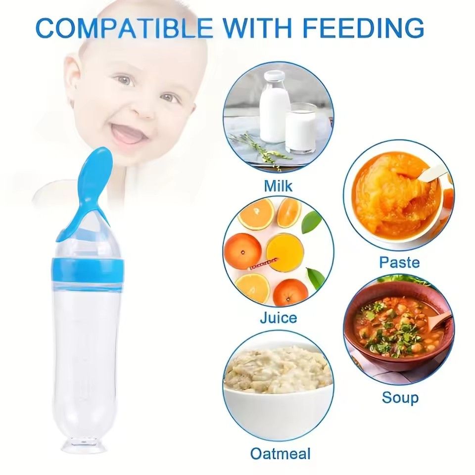 Imebaby Baby Feeding Bottle Dolphin Silicone Rice Cereal Spoon Newborn Tableware Baby Goods Feeding Spoon