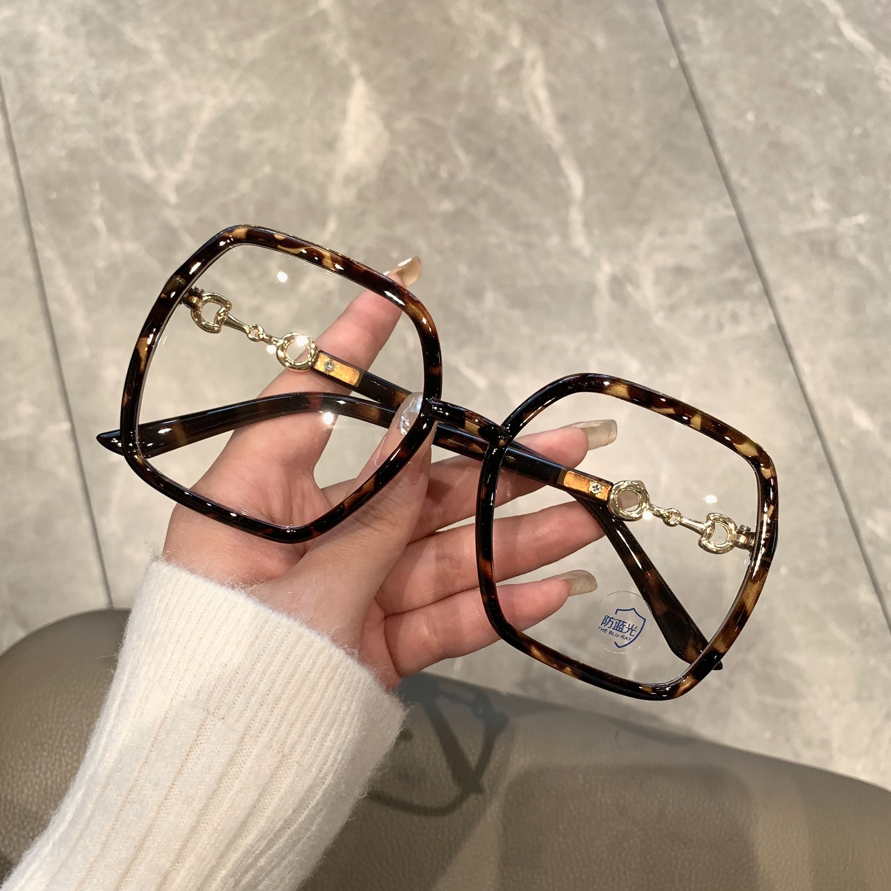 Ultra Large Blue Light Blocking Glasses Glasses Lenses Computer Reading/gaming/tv/mobile Phone Women's Glasses Uv Glasses FZ-416
