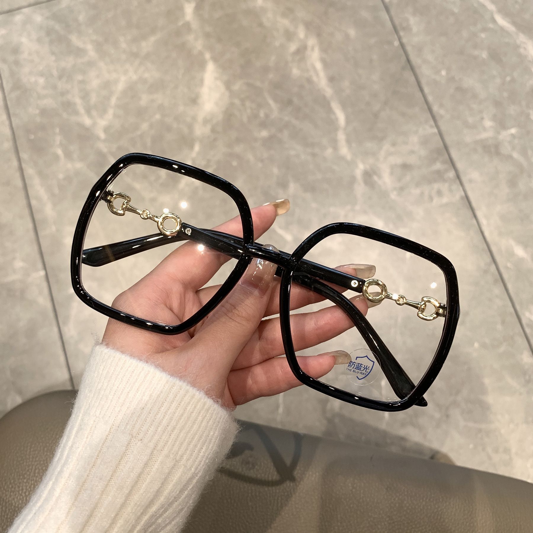 Ultra Large Blue Light Blocking Glasses Glasses Lenses Computer Reading/gaming/tv/mobile Phone Women's Glasses Uv Glasses FZ-416