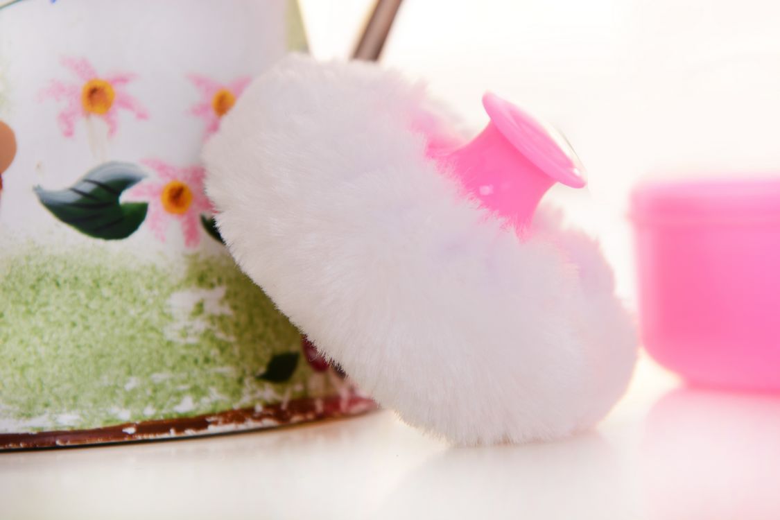 1PC New High Quality Baby Soft Face Body Cosmetic Powder Puff talcum powder Sponge Box Case Container L--35--1