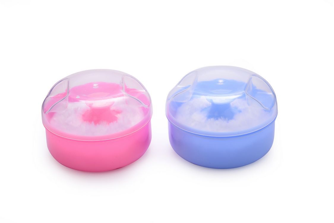 1PC New High Quality Baby Soft Face Body Cosmetic Powder Puff talcum powder Sponge Box Case Container L--35--1