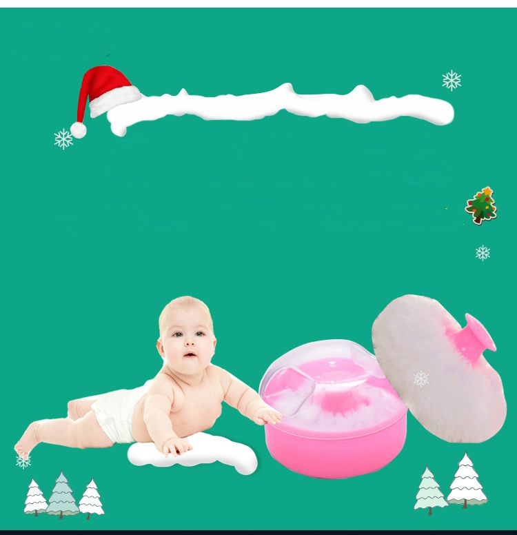 1PC New High Quality Baby Soft Face Body Cosmetic Powder Puff talcum powder Sponge Box Case Container L--35--1