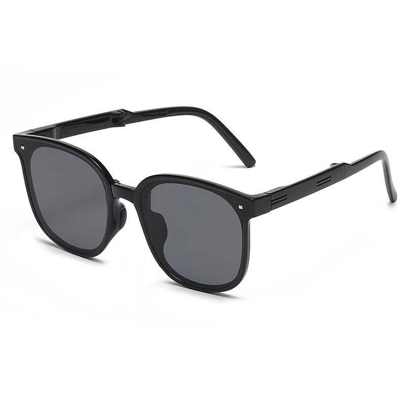 Foldable Square Frame Sunglasses For Women Men Rivet Decor Polarized Glasses Casual Portable Outdoor Eyewear UV400 FZ-451