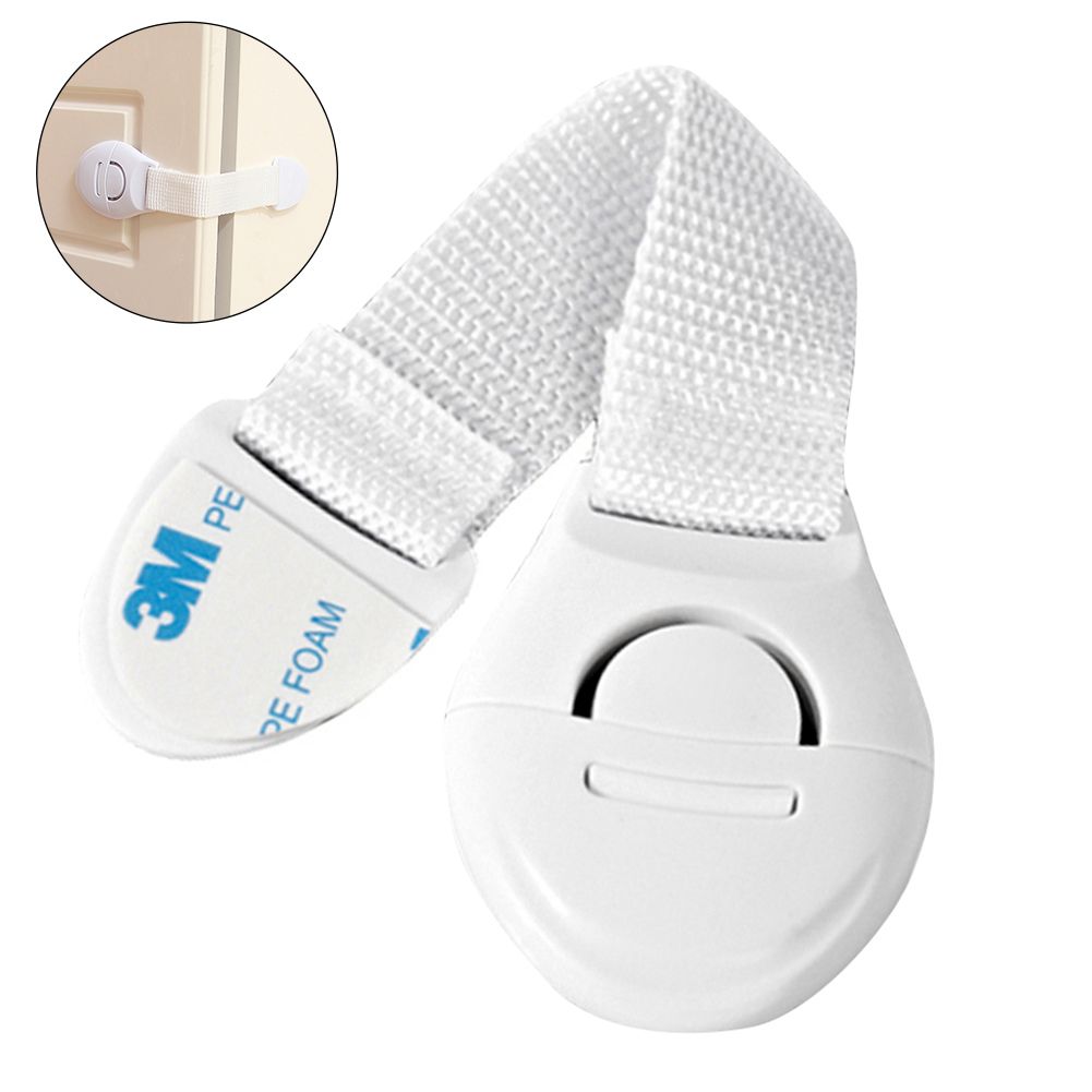 10pcs Durable & Secure White Plastic Cabinet Locks - Youngsters Safety Drawer and Door Latches with Easy Installation E-1141