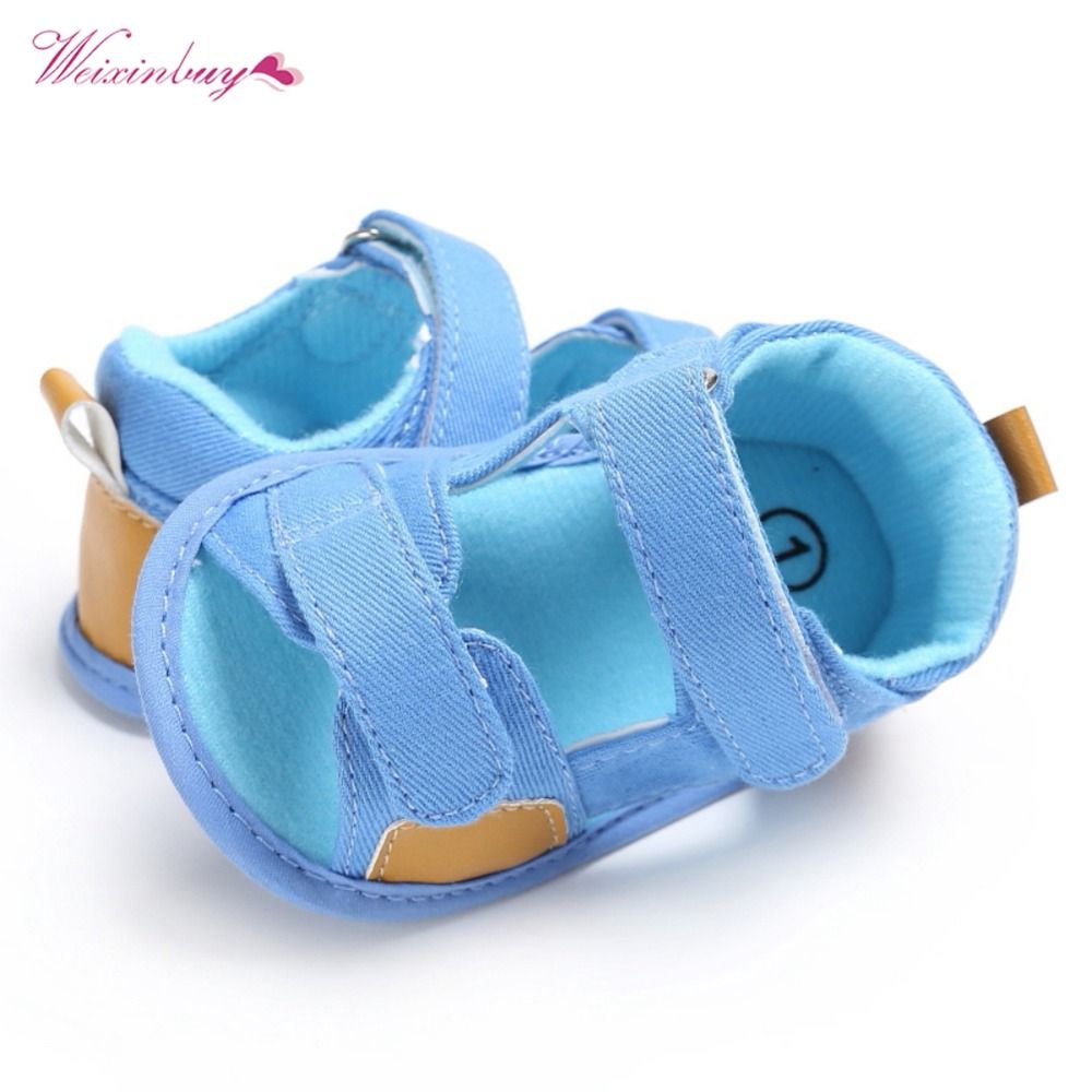 Fashion Baby Sandals Boys Cute Canvas Summer Shoes 0-2Y Newborn Baby Sandals Soft Shoes