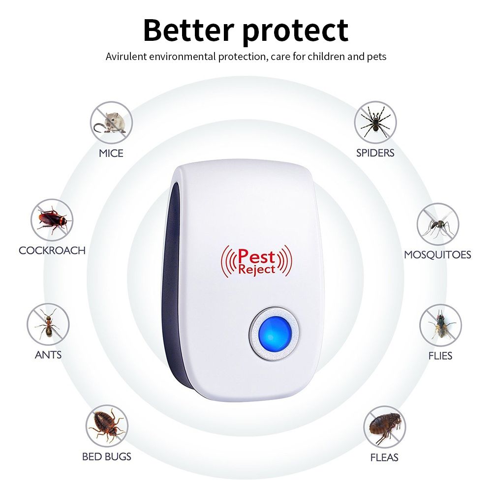 Ultrasonic Electronic Pest Repeller Mosquito Mouse Rat Multi-function Rodent Insect Repellent Mini Insect Killer RodeE-482
