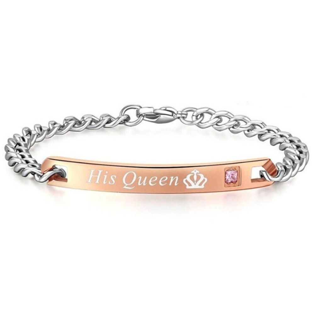 Stainless Steel Couple Bracelets His and Hers Matching Bracelets Unique Gift for Lovers Wedding Jewelry Paar Armband SL 13