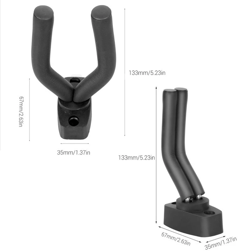 1pc Guitar Hanger Hook Holder Wall Mount Stand Rack Bracket Display Guitar Bass Screws Accessories E-391