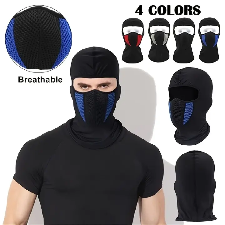 Unisex Breathable Full Face Balaclava - Knit Protection for Riding & Outdoor Sports, Windproof & Dustproof  FZ-412
