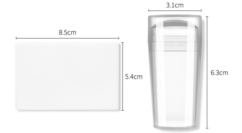 Transparent Silicone Nail Art Stamping Kit | French Design, Unscented | for Nail Art Board, Nail Polish Stamp, Nail Art Stencil, Nail Art Scaler E-986