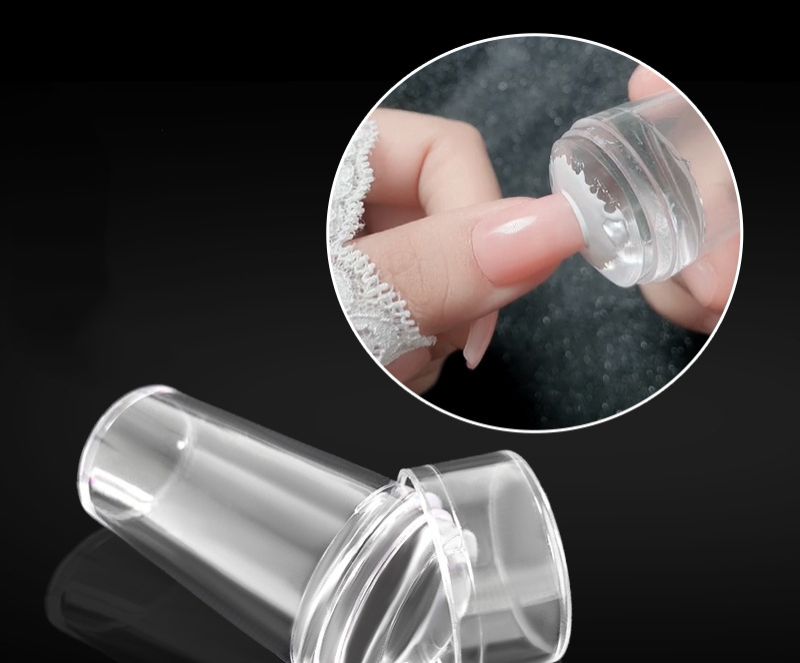 Transparent Silicone Nail Art Stamping Kit | French Design, Unscented | for Nail Art Board, Nail Polish Stamp, Nail Art Stencil, Nail Art Scaler E-986
