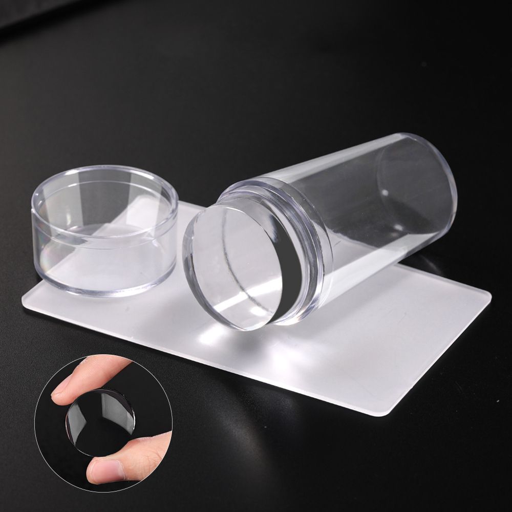 Transparent Silicone Nail Art Stamping Kit | French Design, Unscented | for Nail Art Board, Nail Polish Stamp, Nail Art Stencil, Nail Art Scaler E-986