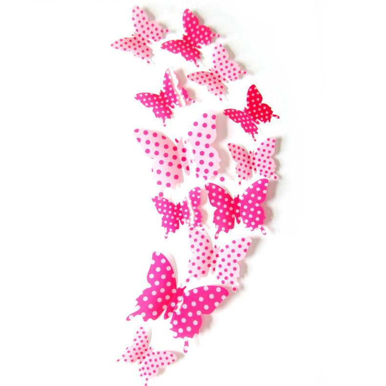12pcs 3D Wall Stickers Creative Butterfly Removable 3D Stereo Butterfly Wall Sticker Print Butterfly C-23-1