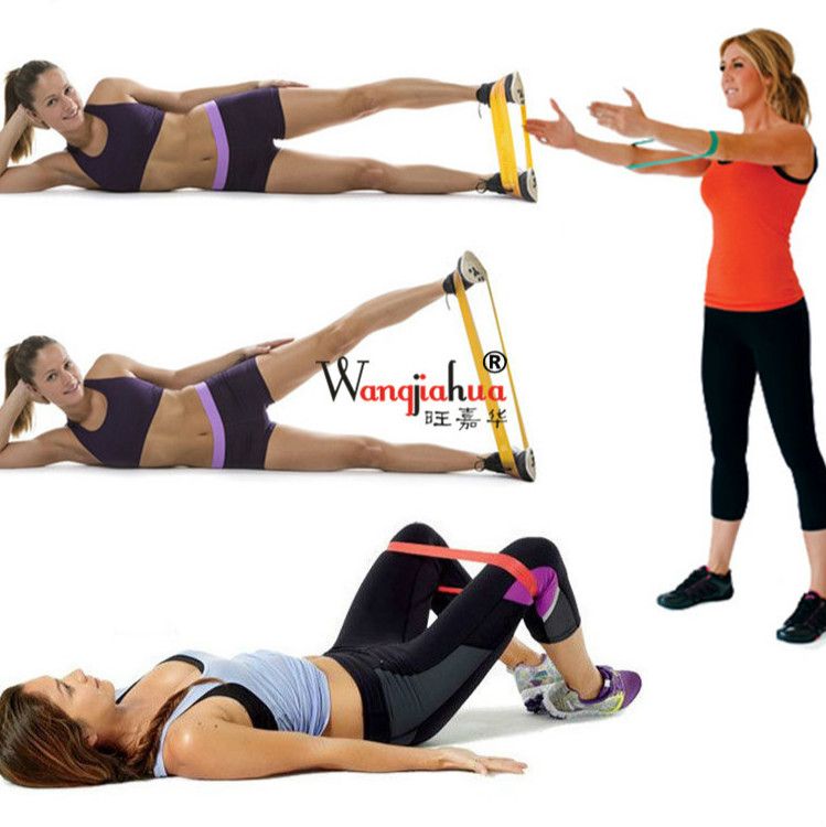 Portable Fitness Workout Equipment Rubber Resistance Bands Yoga Gym Elastic Gum Strength Pilates Crossfit Women Weight Sports C-66-9