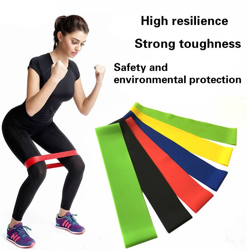 Portable Fitness Workout Equipment Rubber Resistance Bands Yoga Gym Elastic Gum Strength Pilates Crossfit Women Weight Sports C-66-9
