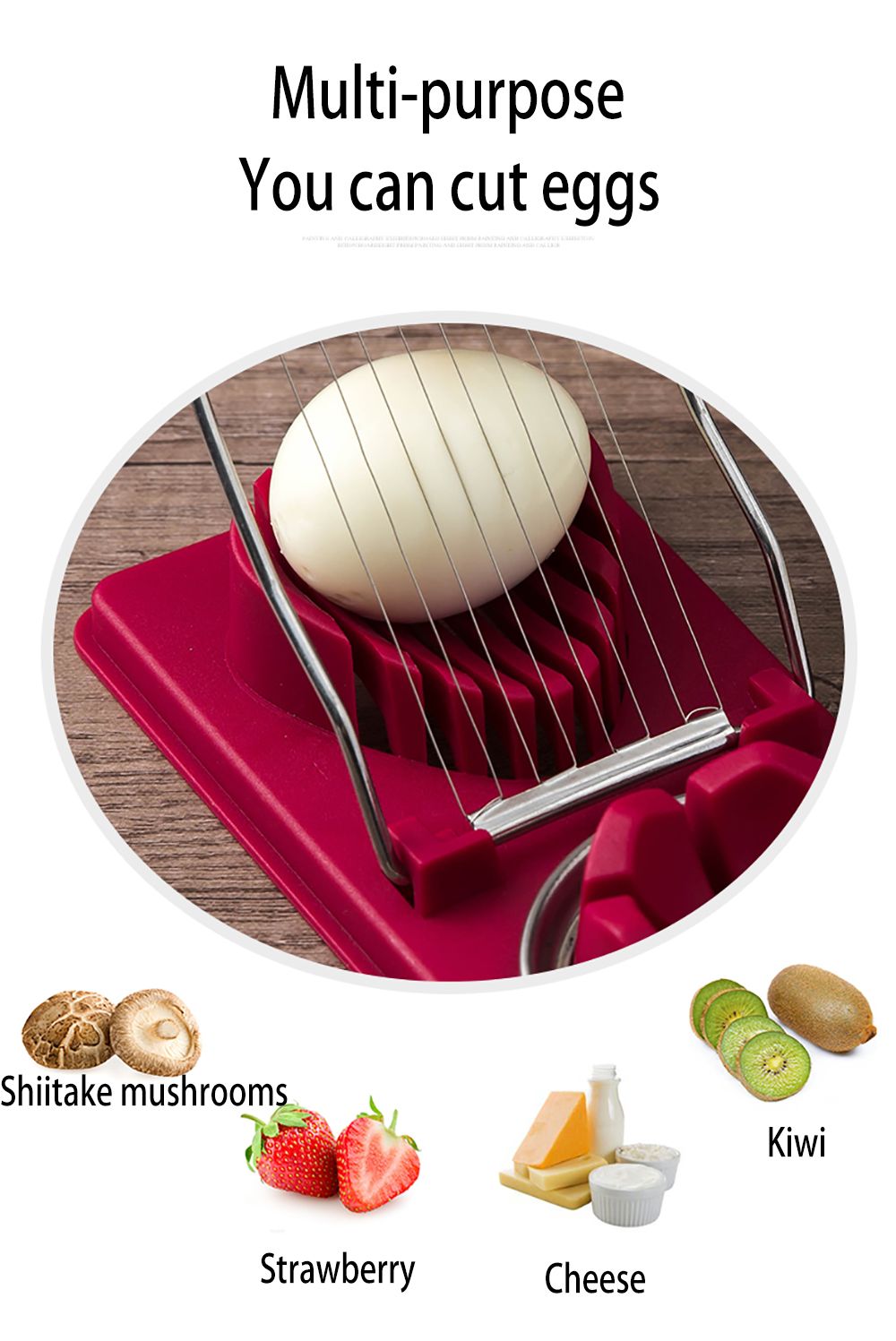 Multifunctional Egg Cutter Stainless Steel Egg Slicer Sectioner Cutter Mold Flower-Shape Luncheon Meat Cutter Kitchen Gadgets  E-1029