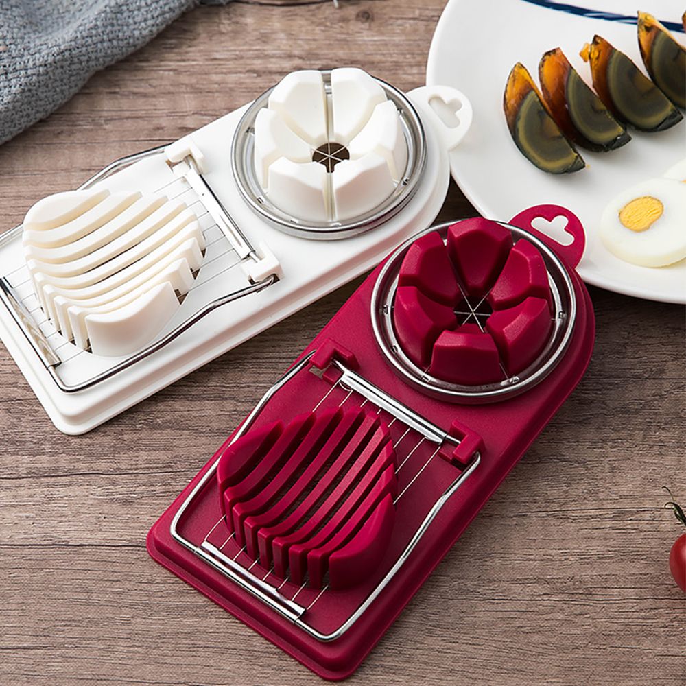 Multifunctional Egg Cutter Stainless Steel Egg Slicer Sectioner Cutter Mold Flower-Shape Luncheon Meat Cutter Kitchen Gadgets  E-1029