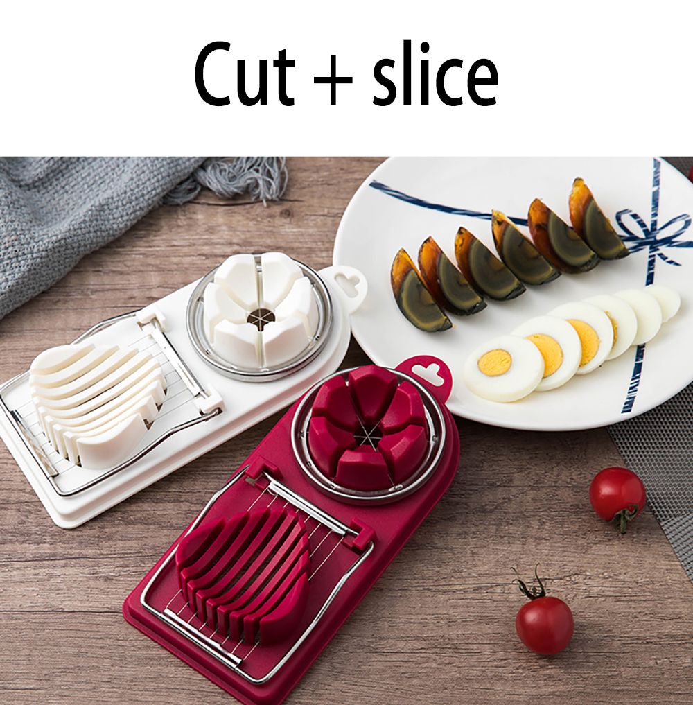 Multifunctional Egg Cutter Stainless Steel Egg Slicer Sectioner Cutter Mold Flower-Shape Luncheon Meat Cutter Kitchen Gadgets  E-1029