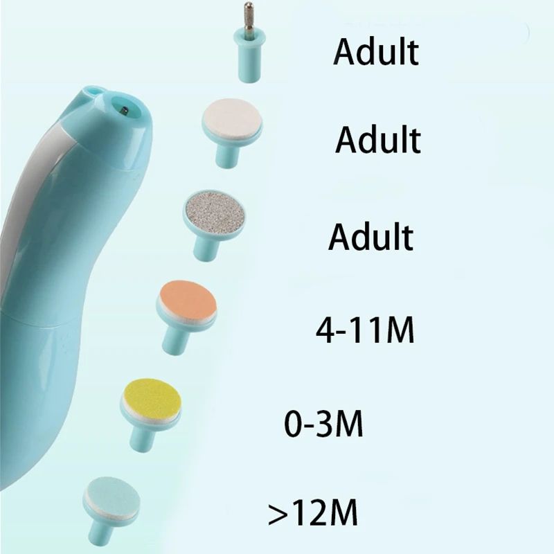 Kids Baby Nail Trimmer Electric Baby Manicure Pedicure Nail Clippers Cutter Scissors Care Set New Born