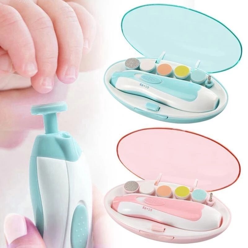 Kids Baby Nail Trimmer Electric Baby Manicure Pedicure Nail Clippers Cutter Scissors Care Set New Born