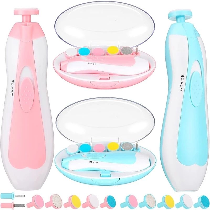 Kids Baby Nail Trimmer Electric Baby Manicure Pedicure Nail Clippers Cutter Scissors Care Set New Born