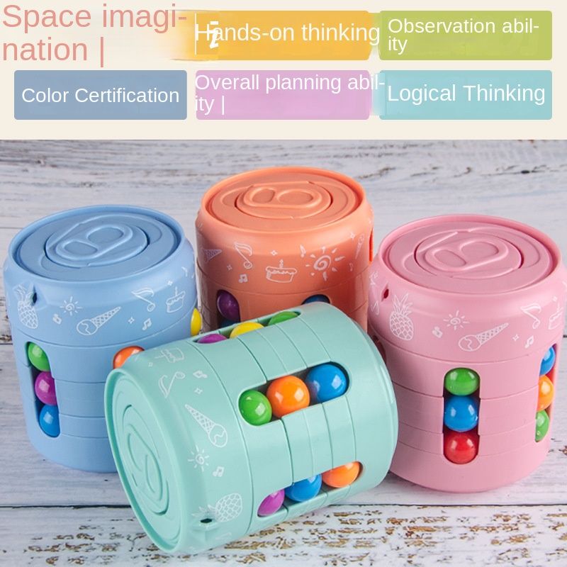 Multiple Functions Fidget Spinner Magic Colorful Beans Finger Spinning Relieves Stress Decompression Tool For Children And Adult  C-356