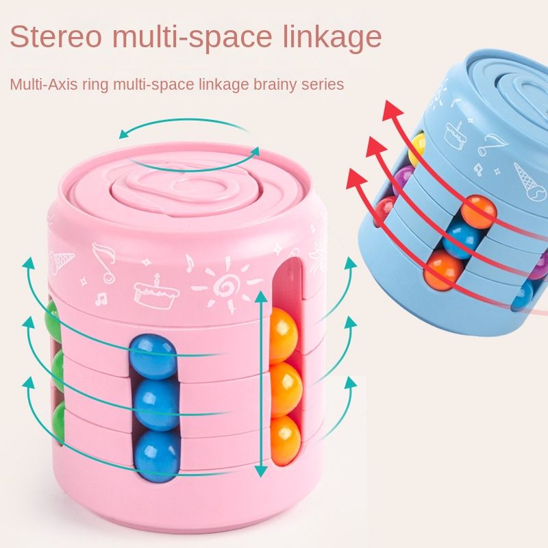 Multiple Functions Fidget Spinner Magic Colorful Beans Finger Spinning Relieves Stress Decompression Tool For Children And Adult  C-356